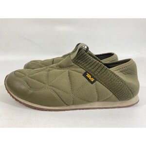 Teva reEmber Moc Olive Green Quilted Slip On Camp Slippers Shoes Mens size 10
